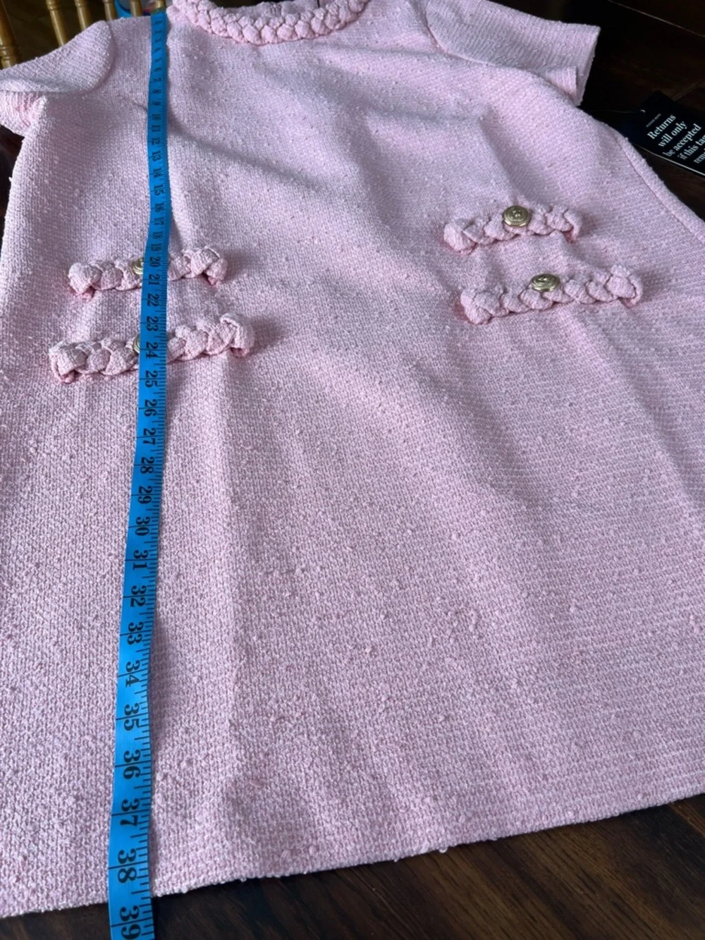 Tuckernuck NWT** Blossom Pink Tweed Jackie Dress Women’s XXXL Short Sleeve Chic - Picture 12 of 16